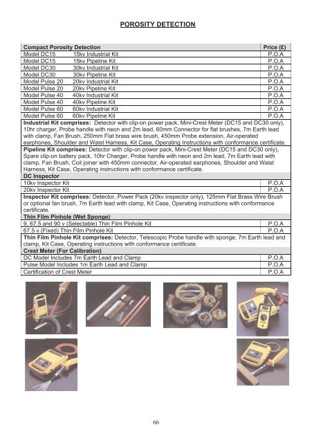 62508 NDT PRICE LIST 2011.indd - NDT Equipment Services Ltd