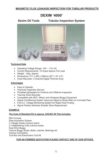 62508 NDT PRICE LIST 2011.indd - NDT Equipment Services Ltd