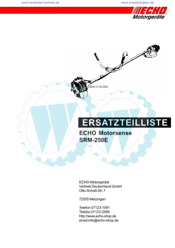 ECHO Motorsense SRM-250E - WÃƒÂ¶lfnitzer Werkzeugkiste GmbH ...