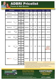 ADBRI Pricelist - Centenary Landscaping Supplies