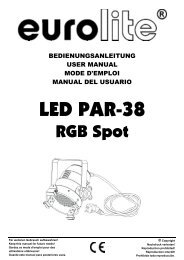 EUROLITE LED PAR-38 RGB Spot User Manual