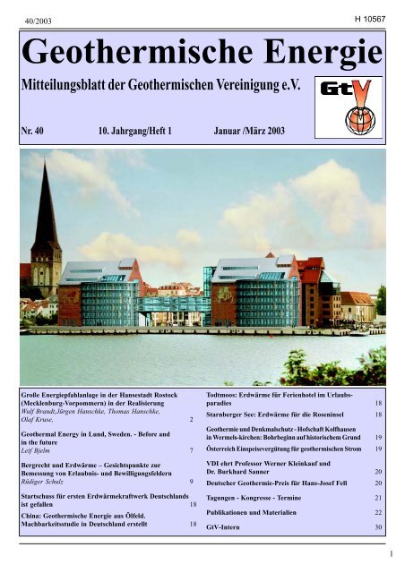 Geothermische Energie Geothermie