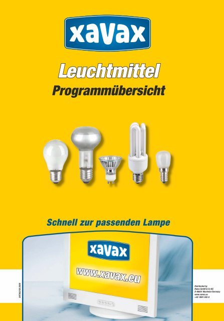 Hama/Xavax Programmübersicht Leuchtmittel ... - Genius-Versand.de