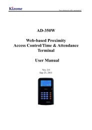 AD-350W Web-based Proximity Access Control/Time & Attendance ...