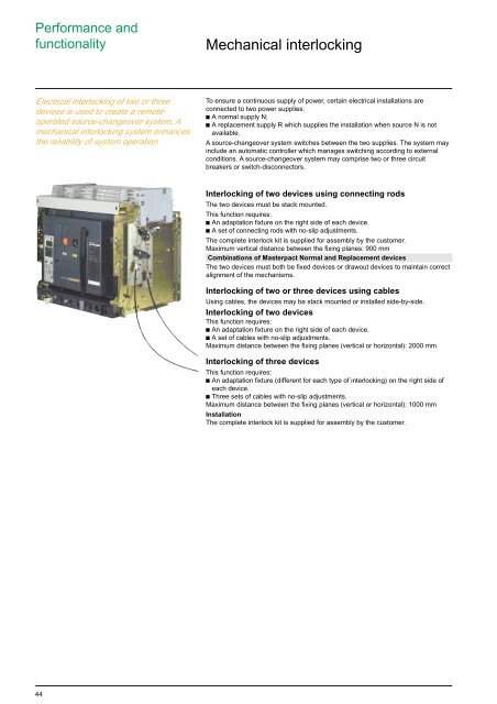 LV power air circuit breakers and switch-disconnectors ... - Piti Group