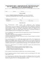 convenzione per l' affidamento del servizio di pulizia dei locali della ...