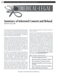 Summary of Informed Consent and Refusal - American Association ...