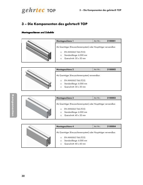 Die Komponenten des gehrtec® TOP - Gehrlicher Solar