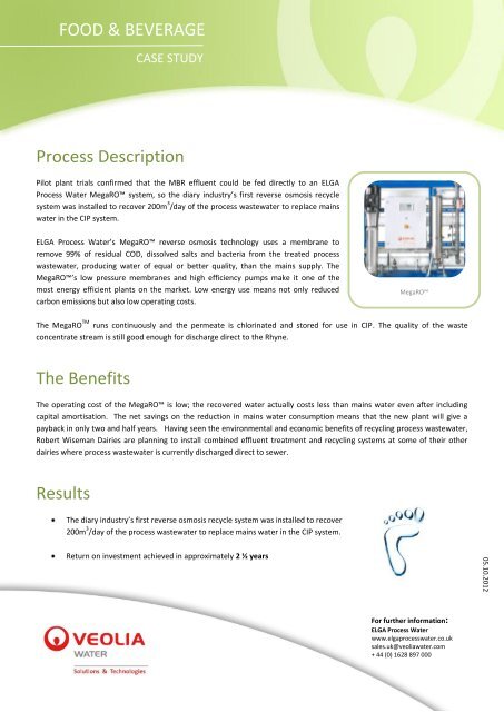 Download case study (PDF) - Elga Process Water