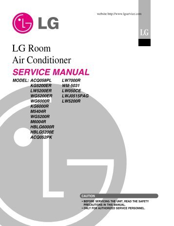 LG Room Air Conditioner - Appliance Factory Parts