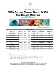 3D2N Berjaya Tioman Beach Golf & Spa Resort ... - AX Exotic Travels