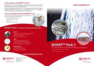 Biosep™ Pack 3 - Veolia Water Solutions & Technologies