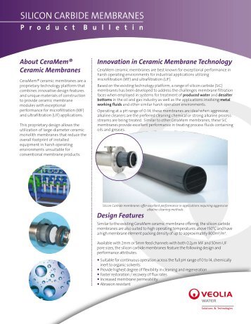 CeraMem® Silicon Carbide Ceramic Membranes - Veolia Water ...