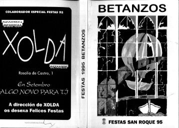 4?, FESTAS SAN ROQUE 95 - Hemeroteca Virtual de Betanzos