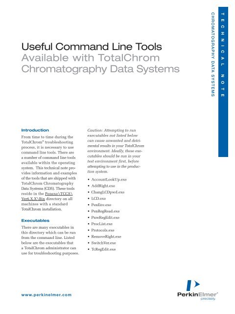 Useful Command Line Tools Available with ... - PerkinElmer