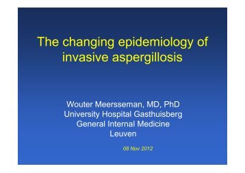 The changing epidemiology of invasive aspergillosis