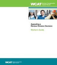 Appealing a Review Division Decision Worker's Guide - Wcat.bc.ca