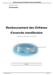 Remboursement des OrthÃ¨ses d'avancÃ©e mandibulaire - SNORL ...