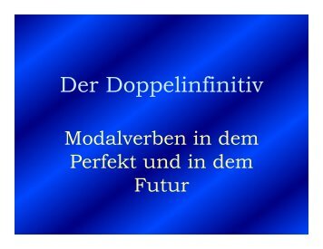 Der Doppelinfinitiv