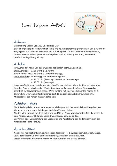 Unser Krippen A-B-C