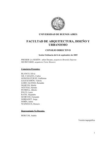 Facultad de Arquitectura, DiseÃ±o y Urbanismo - Universidad de ...