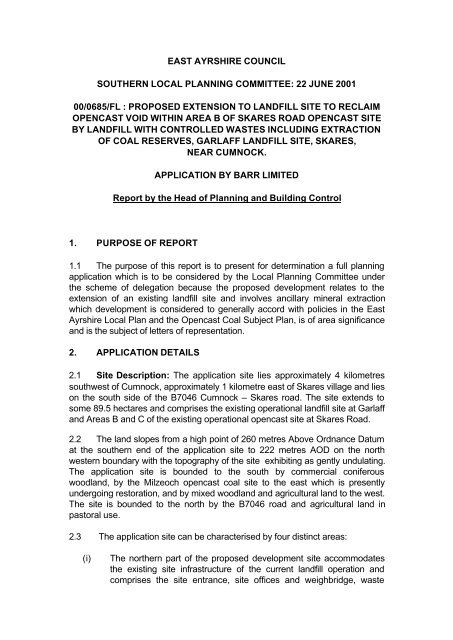 Garlaff landfill Site, Skares - Barr Ltd - East Ayrshire Council