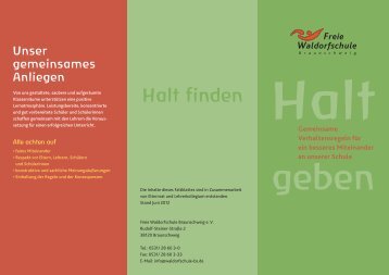 Halt geben - Freie Waldorfschule Braunschweig e.V.