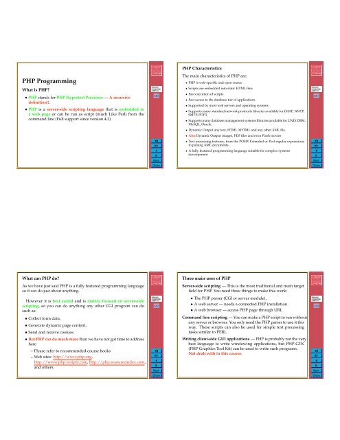 Php Handout Pdf Cardiff School Of Computer Science