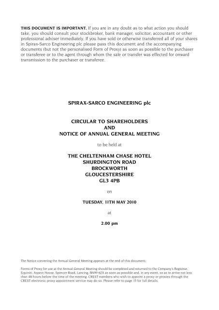 Circular to Shareholders and Notice of Annual General Meeting