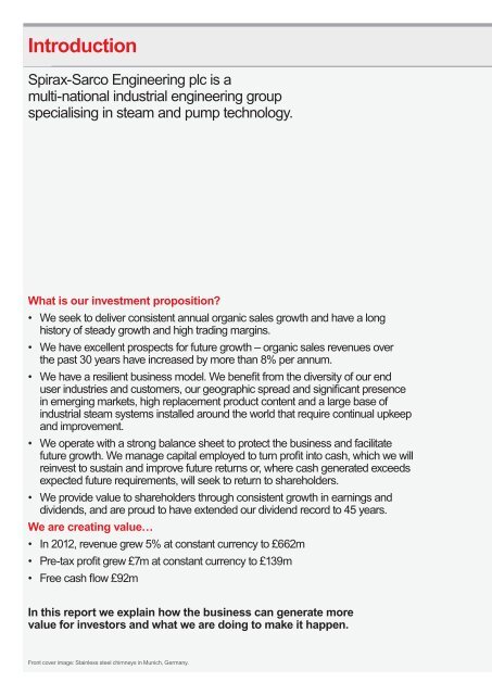 2012 Annual Report - Spirax-Sarco Engineering plc
