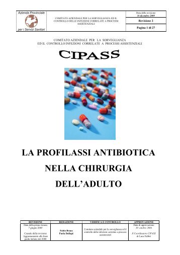 La profilassi antibiotica nella chirurgia dell'adulto - Azienda ...