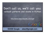 callback patterns and idioms in Python