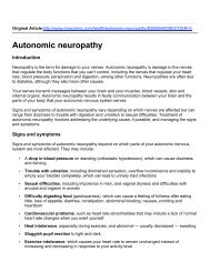 Autonomic neuropathy - New Line Medical