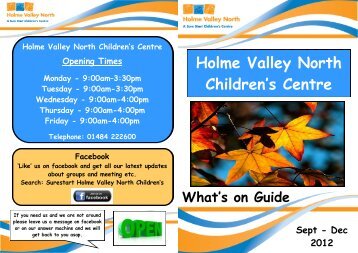 Holme Valley North Children's Centre - Community Learning in ...