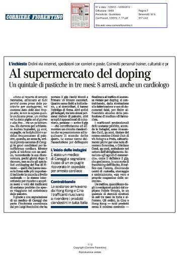Al supermercato del doping - Comune di Firenze
