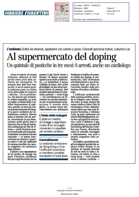 Al supermercato del doping - Comune di Firenze