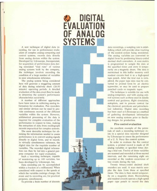 Technical Review - Fall 1959. - Librascope Memories