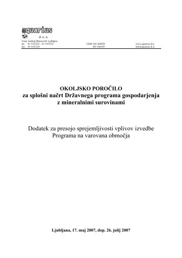 OP ZA VAROVANA OBMOÃ„ÂŒJA - Ministrstvo za gospodarski razvoj in ...