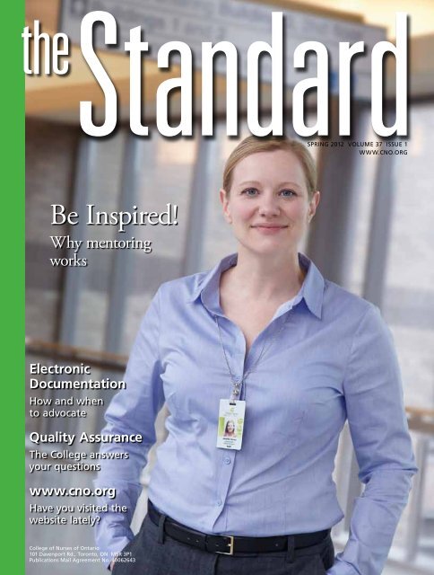 Standard, spring 2012 - College of Nurses of Ontario