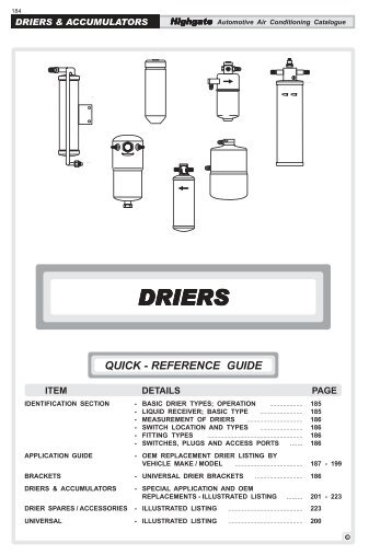 DRIERS - Highgate Car Air