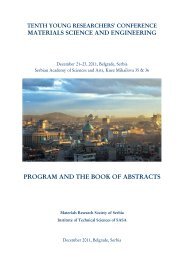 Program and the Book of Abstracts (PDF) - Mrs-serbia.org.rs