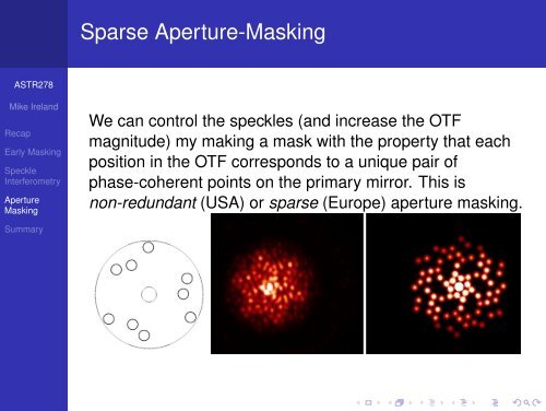 Advanced Astronomy - 14: Speckle Interferometry and Aperture ...