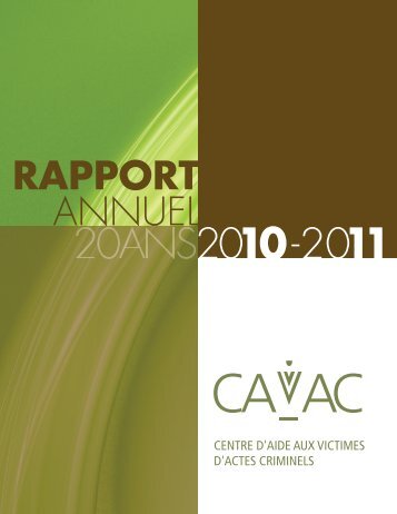 Rapport annuel 2010/2011 - Centres d'aide aux victimes d'actes ...