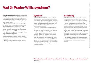 vad Ã¤r Prader-Willis syndrom? - RBU