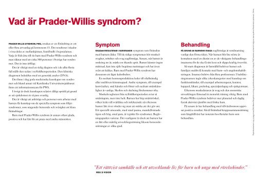 vad Ã¤r Prader-Willis syndrom? - RBU
