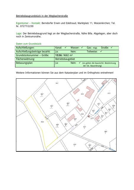 Kontakt: Berndorfer Erwin und Edeltraud ... - Waizenkirchen