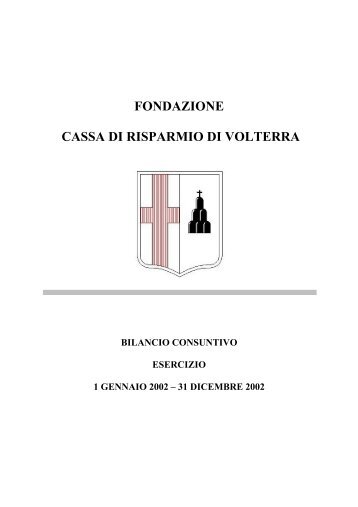 FONDAZIONE CASSA DI RISPARMIO DI VOLTERRA - Acri