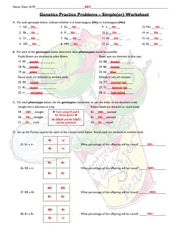 Genetics Review Worksheet