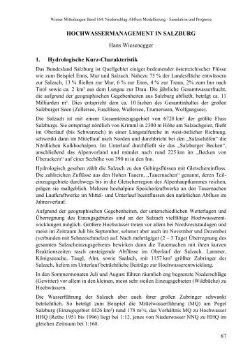 HOCHWASSERMANAGEMENT IN SALZBURG Hans Wiesenegger ...