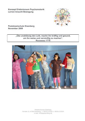 Konzept Erlebnisraum Psychomotorik - Grundschule Eisenberg